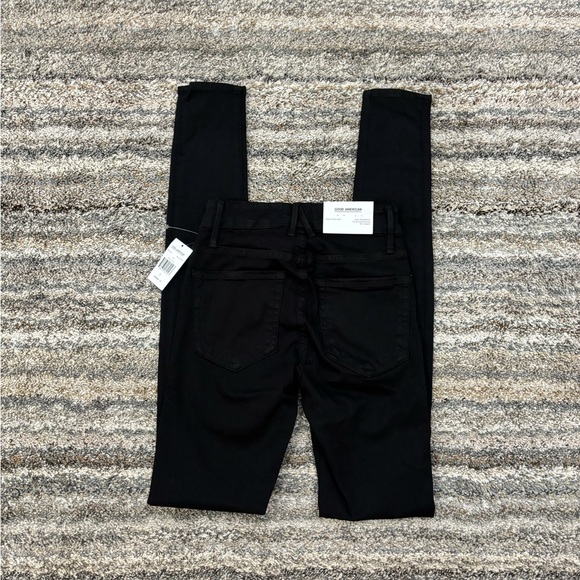 Good American Black High Rise Skinny Jeans Sz 2/26 NWT | Good American Good Legs - Picture 10 of 16